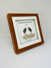 Load image into Gallery viewer, 60th Diamond 60 Years Wedding Anniversary Frame - Pebble Birds