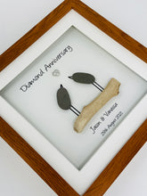 Load image into Gallery viewer, 60th Diamond 60 Years Wedding Anniversary Frame - Pebble Birds