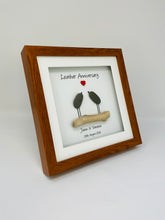 Load image into Gallery viewer, 3rd Leather 3 Years Wedding Anniversary Frame - Pebble Birds