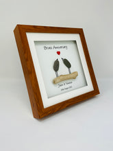 Load image into Gallery viewer, 21st Brass 21 Years Wedding Anniversary Frame - Pebble Birds