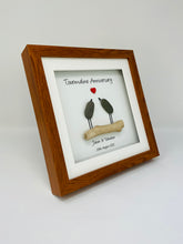 Load image into Gallery viewer, 38th Tourmaline 38 Years Wedding Anniversary Frame - Pebble Birds