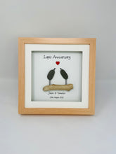 Load image into Gallery viewer, 32nd Lapis 32 Years Wedding Anniversary Frame - Pebble Birds