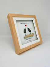 Load image into Gallery viewer, 32nd Lapis 32 Years Wedding Anniversary Frame - Pebble Birds