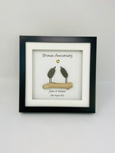 Load image into Gallery viewer, 8th Bronze 8 Years Wedding Anniversary Frame - Pebble Birds