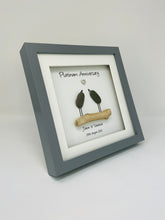 Load image into Gallery viewer, 70th Platinum 70 Years Wedding Anniversary Frame - Pebble Birds