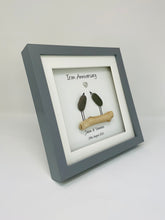 Load image into Gallery viewer, 6th Iron 6 Years Wedding Anniversary Frame - Pebble Birds