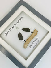Load image into Gallery viewer, 23rd Silver Plate 23 Years Wedding Anniversary Frame - Pebble Birds