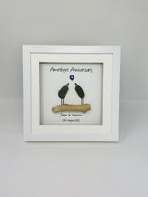 Load image into Gallery viewer, 33rd Amethyst 33 Years Wedding Anniversary Frame - Pebble Birds