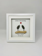 Load image into Gallery viewer, 2nd Cotton 2 Years Wedding Anniversary Frame - Pebble Birds