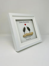 Load image into Gallery viewer, 2nd Cotton 2 Years Wedding Anniversary Frame - Pebble Birds
