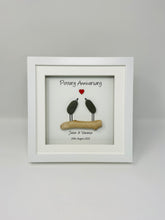 Load image into Gallery viewer, 9th Pottery 9 Years Wedding Anniversary Frame - Pebble Birds