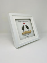 Load image into Gallery viewer, 9th Pottery 9 Years Wedding Anniversary Frame - Pebble Birds