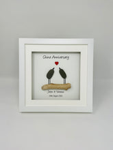 Load image into Gallery viewer, 20th China 20 Years Wedding Anniversary Frame - Pebble Birds