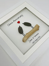 Load image into Gallery viewer, 20th China 20 Years Wedding Anniversary Frame - Pebble Birds