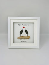 Load image into Gallery viewer, 24th Opal 24 Years Wedding Anniversary Frame - Pebble Birds