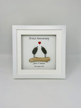 Load image into Gallery viewer, 28th Orchid 28 Years Wedding Anniversary Frame - Pebble Birds