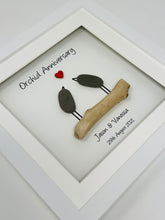 Load image into Gallery viewer, 28th Orchid 28 Years Wedding Anniversary Frame - Pebble Birds