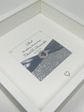 Load image into Gallery viewer, 11th Steel 11 Years Wedding Anniversary Ribbon Frame - Pebble