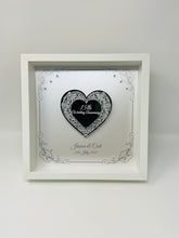 Load image into Gallery viewer, 15th 15 Year Crystal Wedding Anniversary Frame - Intricate Mirror Heart