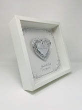 Load image into Gallery viewer, 15th 15 Year Crystal Wedding Anniversary Frame - Intricate Mirror Heart