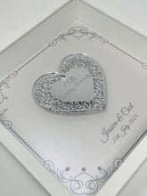Load image into Gallery viewer, 15th 15 Year Crystal Wedding Anniversary Frame - Intricate Mirror Heart