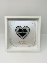 Load image into Gallery viewer, 5th 5 Years Wood Wedding Anniversary Frame - Intricate Mirror Heart