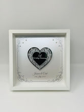 Load image into Gallery viewer, 1st 1 Year Paper Wedding Anniversary Frame - Intricate Mirror Heart