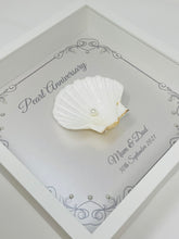 Load image into Gallery viewer, Mum & Dad Oyster Shell 30th Pearl 30 Years Wedding Anniversary Frame - Ornate