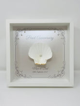 Load image into Gallery viewer, Mum & Dad Oyster Shell 30th Pearl 30 Years Wedding Anniversary Frame - Ornate