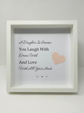 Load image into Gallery viewer, Daughter - Heart Quote Frame