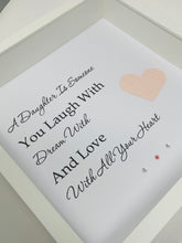 Load image into Gallery viewer, Daughter - Heart Quote Frame