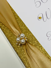 Load image into Gallery viewer, 50th Wedding Anniversary Card - Golden 50 Year Fiftieth Anniversary Luxury Greeting Card Personalised