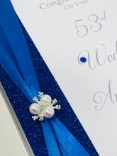 Load image into Gallery viewer, 53rd Wedding Anniversary Card - Plastic 53 Year Fifty Third Anniversary Luxury Greeting Personalised