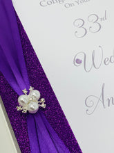 Load image into Gallery viewer, 33rd Wedding Anniversary Card - Amethyst 33 Year Thirty Third Anniversary Luxury Greeting Card, Personalised