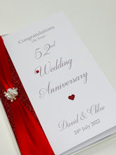 Load image into Gallery viewer, 52nd Wedding Anniversary Card - Bath Spa 52 Year Fifty Second Anniversary Luxury Greeting Personalised