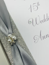Load image into Gallery viewer, 15th Wedding Anniversary Card - Crystal 15 Year Fifteenth Anniversary Luxury Greeting Card Personalised