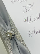 Load image into Gallery viewer, 32nd Wedding Anniversary Card - Lapis 32 Year Thirty Second Anniversary Luxury Greeting Card, Personalised