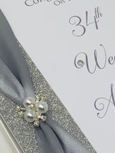 Load image into Gallery viewer, 34th Wedding Anniversary Card - Opal 34 Year Thirty Fourth Anniversary Luxury Greeting Card, Personalised