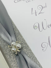 Load image into Gallery viewer, 42nd Wedding Anniversary Card - Clock 42 Year Forty Second Anniversary Luxury Greeting Card Personalised
