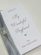 Load image into Gallery viewer, Boyfriend Anniversary Card - Personalised Luxury Handmade Card