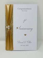 Load image into Gallery viewer, 1st Anniversary Card - Paper 1 Year First Wedding Anniversary Luxury Greeting Card Personalised