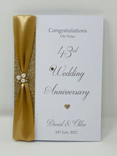 Load image into Gallery viewer, 43rd Wedding Anniversary Card - Entertainment 43 Year Forty Third Anniversary Luxury Greeting Personalised
