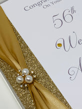 Load image into Gallery viewer, 56th Wedding Anniversary Card - Day 56 Year Fifty Sixth Anniversary Luxury Greeting Personalised