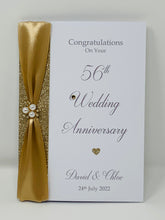 Load image into Gallery viewer, 56th Wedding Anniversary Card - Day 56 Year Fifty Sixth Anniversary Luxury Greeting Personalised
