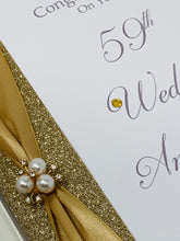 Load image into Gallery viewer, 59th Wedding Anniversary Card - Charity 59 Year Fifty Ninth Anniversary Luxury Greeting Personalised Gift