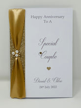 Load image into Gallery viewer, Special Couple Anniversary Card  - Any Year Anniversary Luxury Greeting Card Personalised