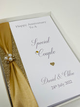 Load image into Gallery viewer, Special Couple Anniversary Card  - Any Year Anniversary Luxury Greeting Card Personalised