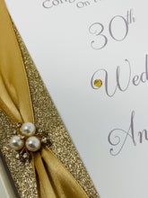 Load image into Gallery viewer, 30th Wedding Anniversary Card - Pearl 30 Year Thirtieth Anniversary Luxury Greeting Card, Personalised