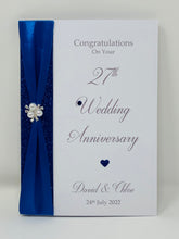 Load image into Gallery viewer, 27th Wedding Anniversary Card - Sculpture 27 Year Twenty Seventh Anniversary Luxury Greeting Card Personalised
