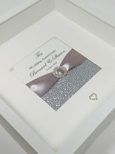 Load image into Gallery viewer, 10th Tin 10 Years Wedding Anniversary Ribbon Frame - Pebble